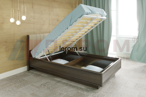 Кровать КР-1012 (1,4х2,0) с подъемным механизмом  серый Оникс После того, как вы сделаете заказ, мебель придет на московский склад в течении 10-12 рабочих дней